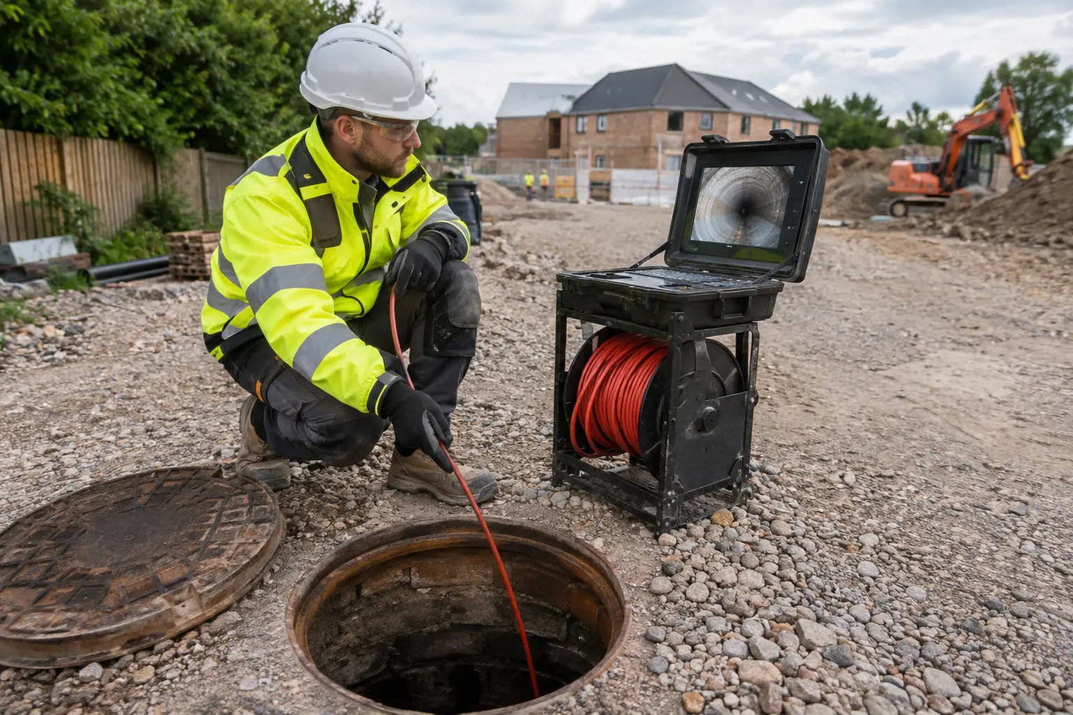 Build-Over Drain Survey carried out by a drainage survey engineer
