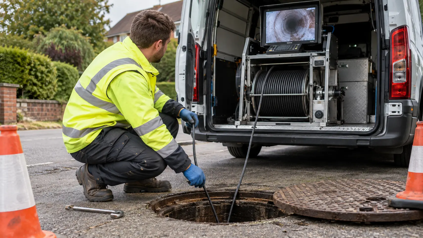 CCTV Drain Survey carried out by a drainage survey engineer
