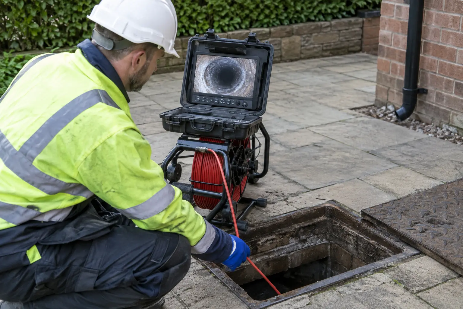 Drain Camera Inspection carried out by a drainage survey engineer