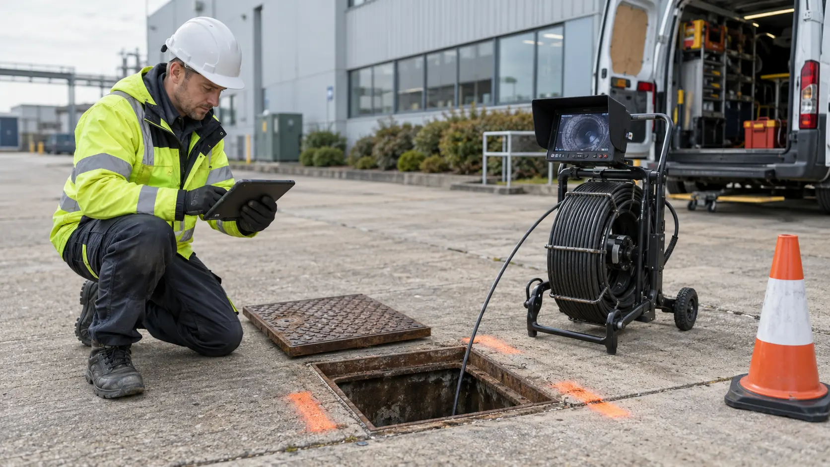 Drain Mapping Survey carried out by a drainage survey engineer