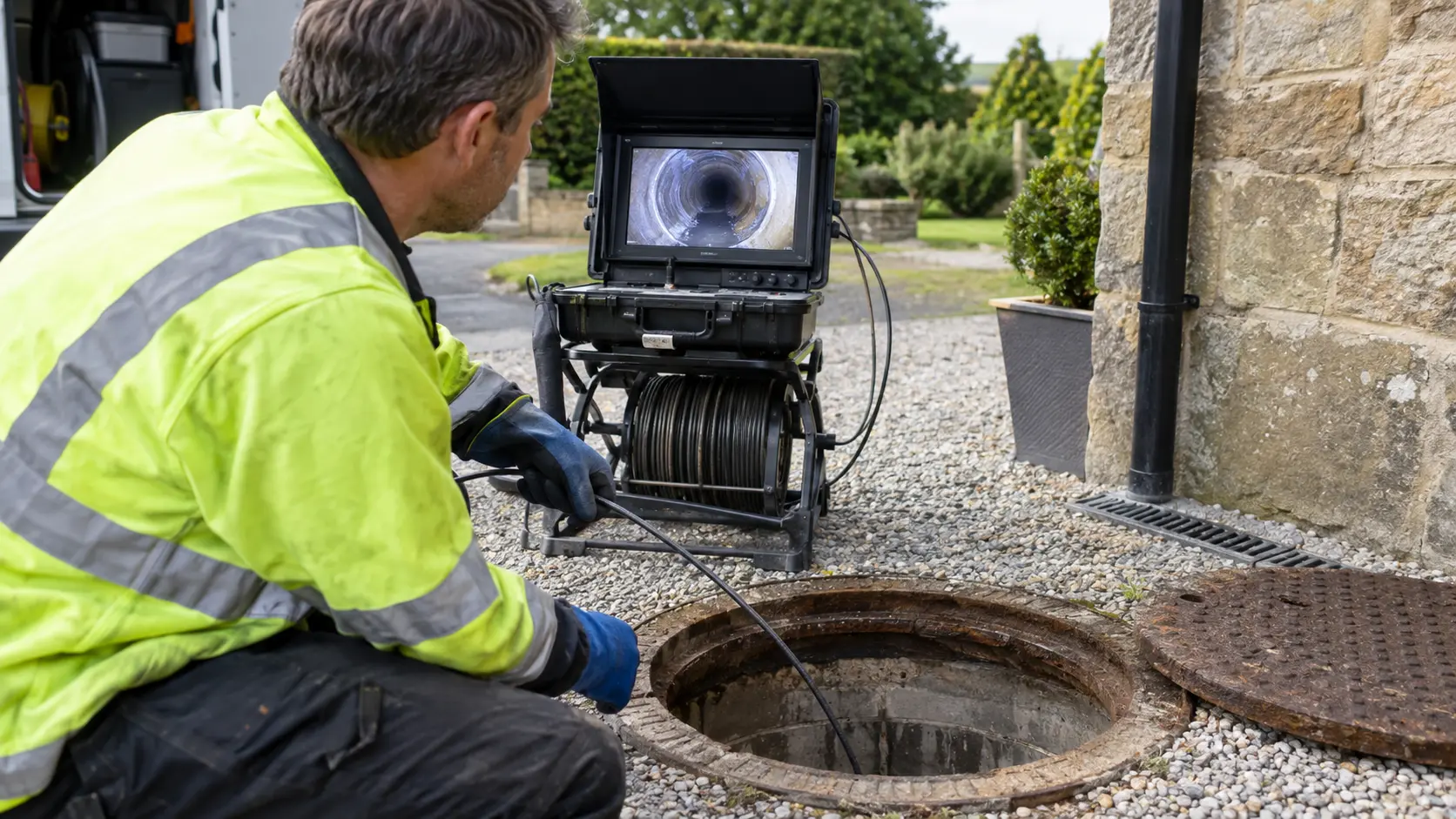 Post-Repair CCTV Survey carried out by a drainage survey engineer